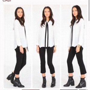 𝅺CABI NWT KINGSTON TROUSER CROPPED PANTS CHELSEA Style career work sz 8